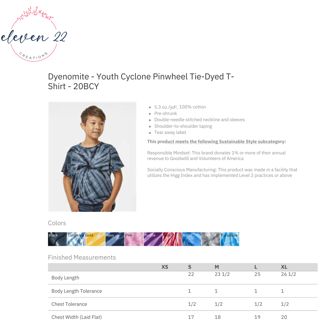 Riptide YOUTH Tie Dye Tee