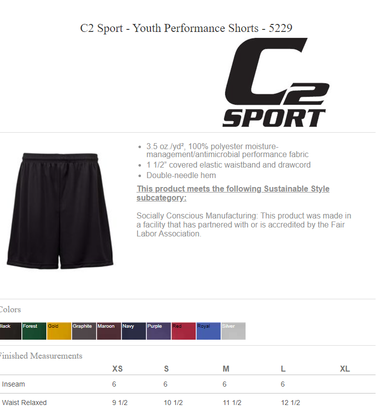 Riptide YOUTH Performance Shorts