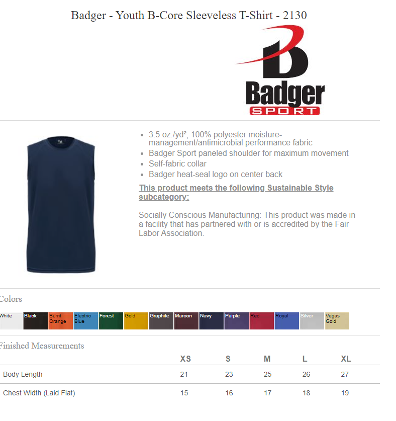 Riptide YOUTH UNISEX B-Core Performance Tank