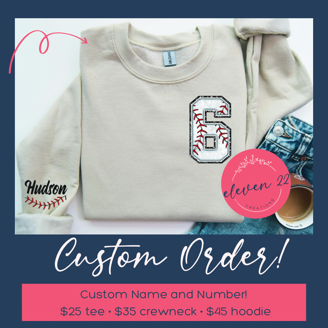 CUSTOM: 🏀🥎🏈⚾️⚽️ Sport Name/Number Shirt