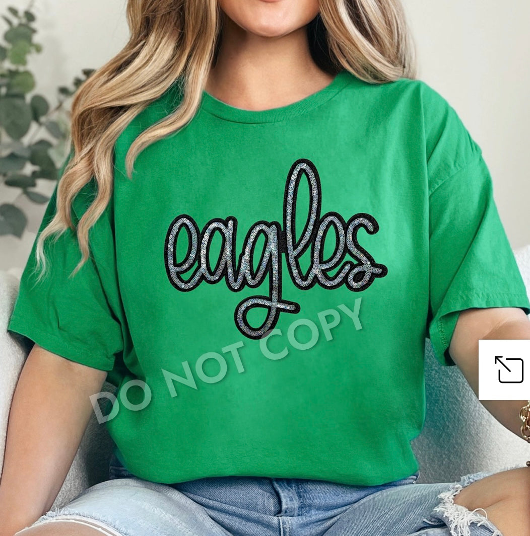 Eagles Sequin Patch Hoodie