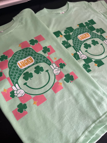 Lucky Checkered Youth Tee Shirt