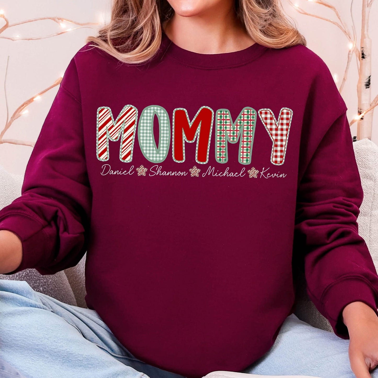 CUSTOM Mommy/Mama/Grandma Holiday Shirt