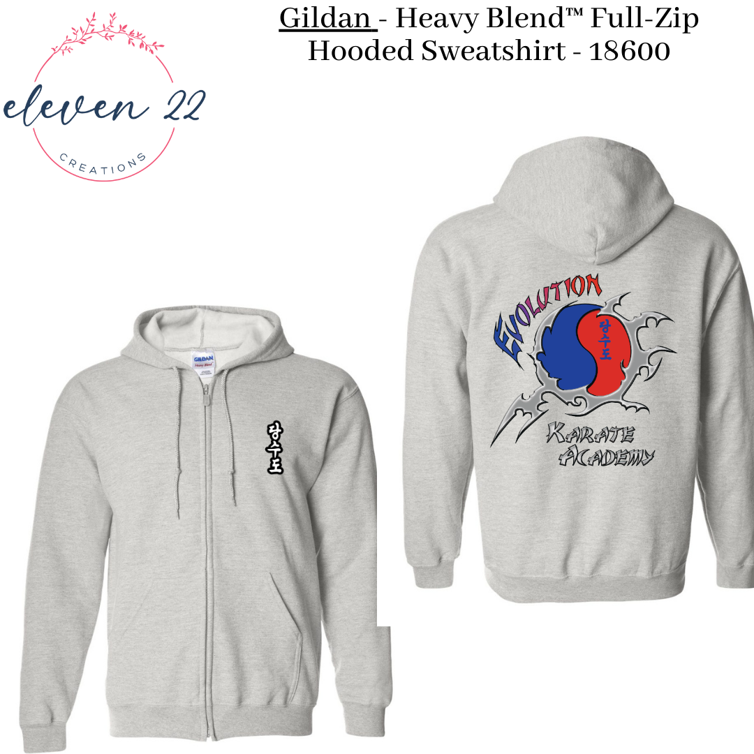 Evolution Karate Adult Gildan Zip-Up Sweatshirt