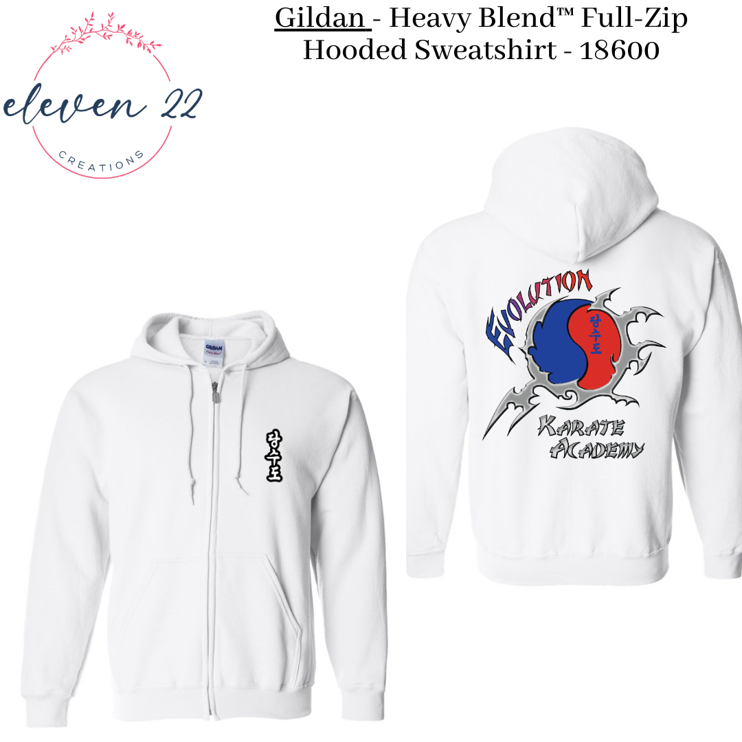 Evolution Karate Adult Gildan Zip-Up Sweatshirt