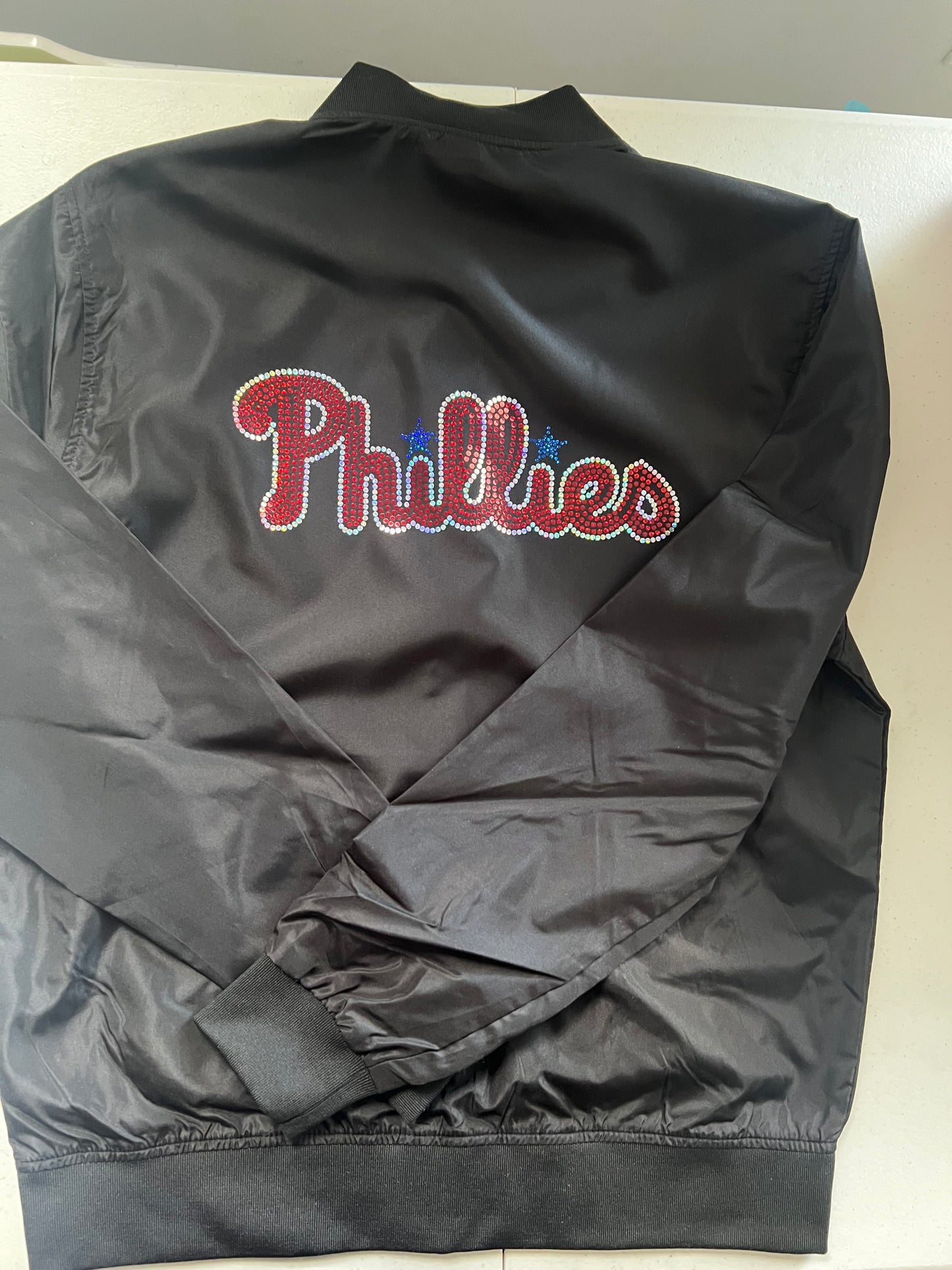 Phillies Spangle/Sparkly Bomber Jacket