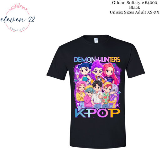 KPop Demon Hunters Hntrx + Saja Tee