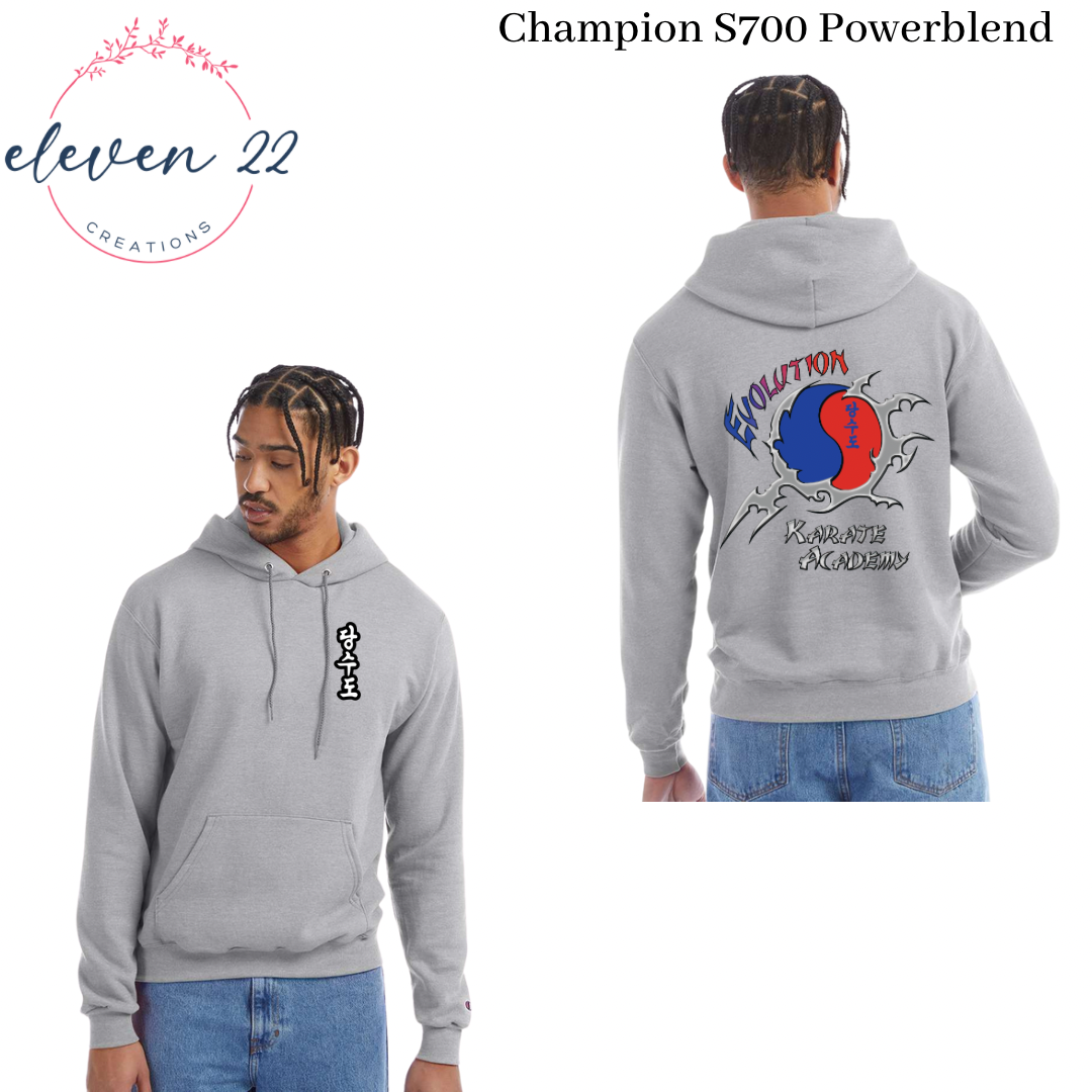 Evolution Karate Adult Champion Brand - Hooded Sweatshirt