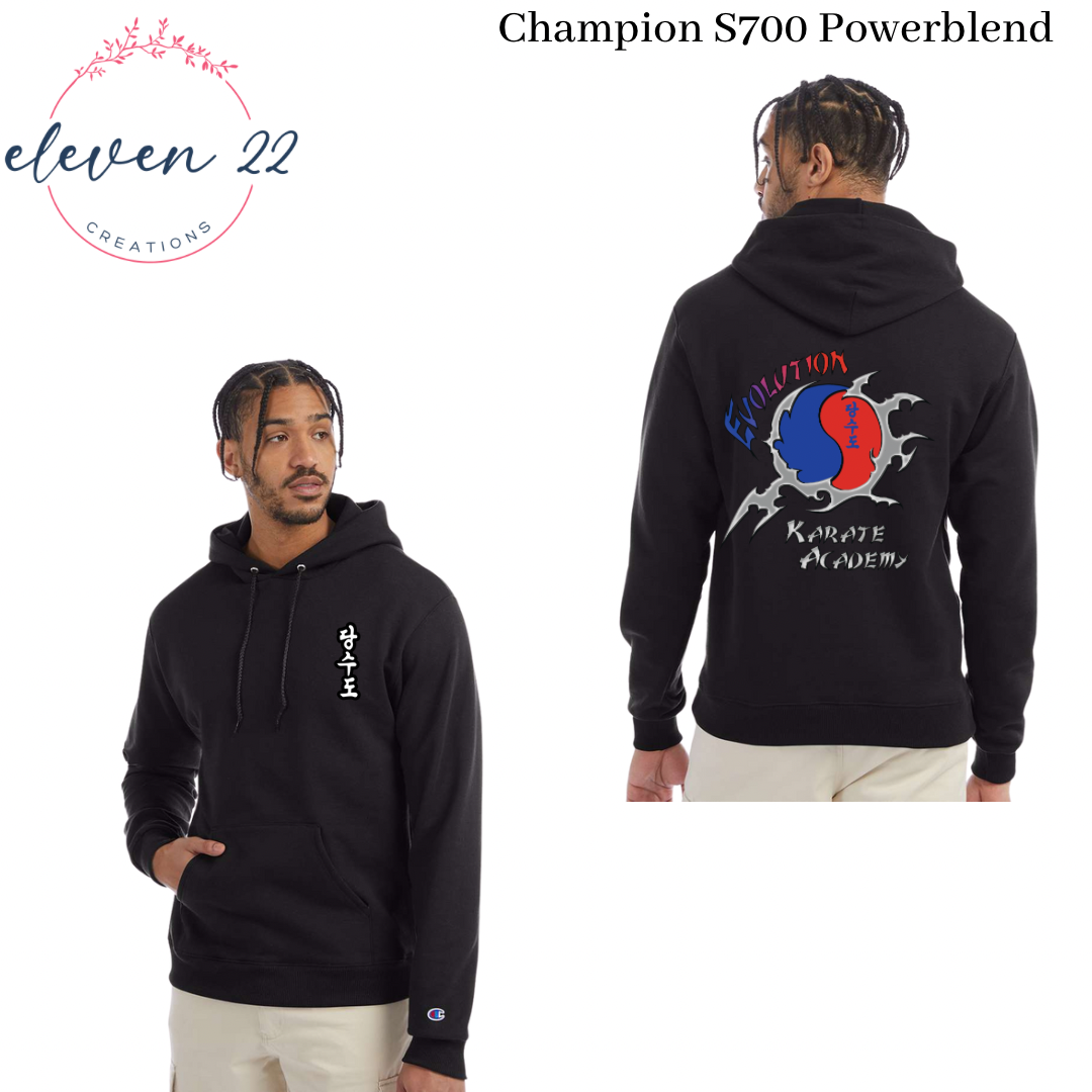 Evolution Karate Adult Champion Brand - Hooded Sweatshirt