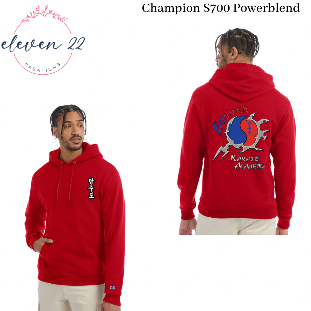 Evolution Karate Adult Champion Brand - Hooded Sweatshirt