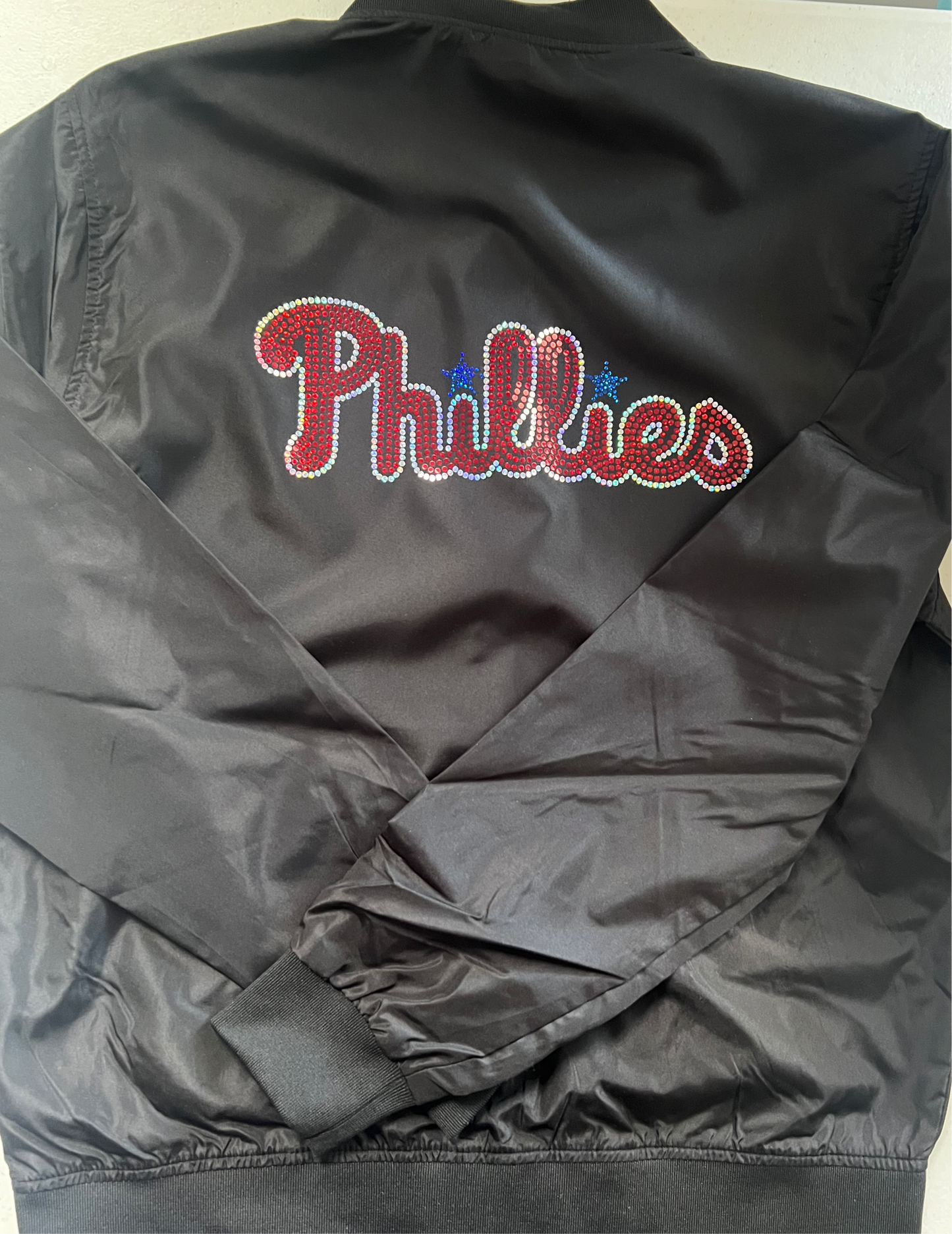 Phillies Spangle/Sparkly Bomber Jacket