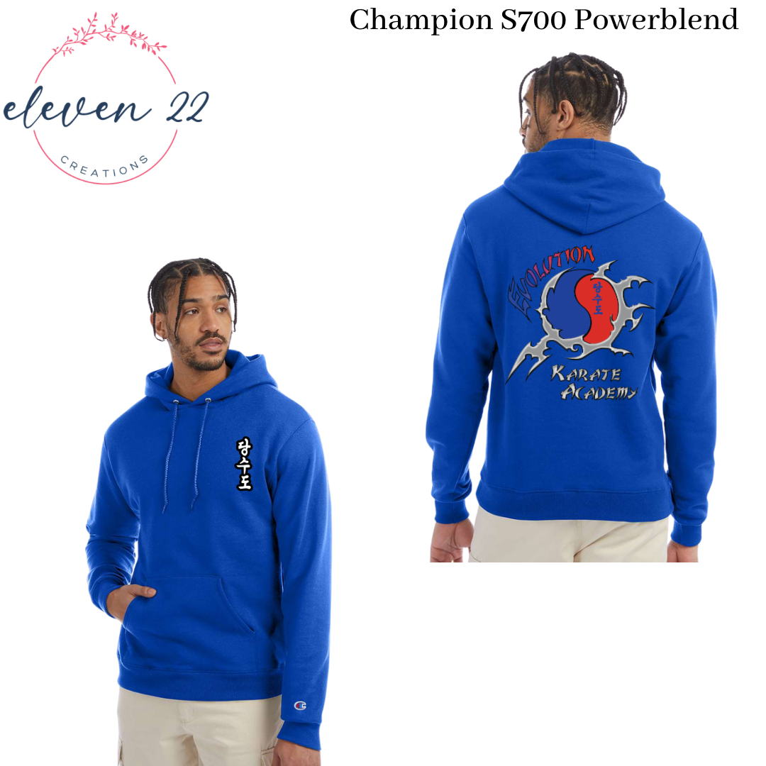 Evolution Karate Adult Champion Brand - Hooded Sweatshirt