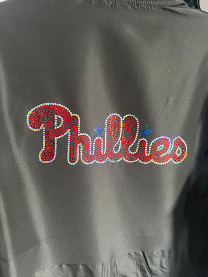 Phillies Spangle/Sparkly Bomber Jacket