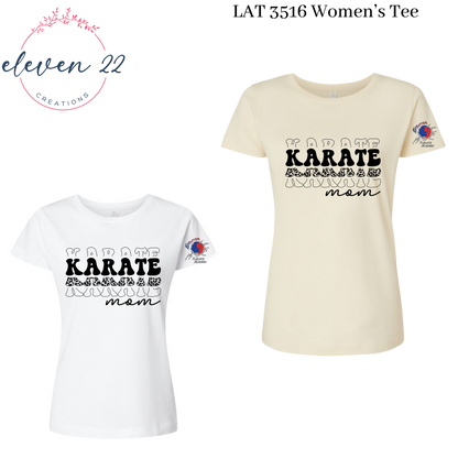 Leopard Print Stacked Karate Mom Women’s Cut T-Shirt