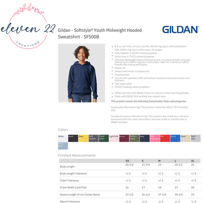 Evolution Karate Youth Gildan Hooded Sweatshirt