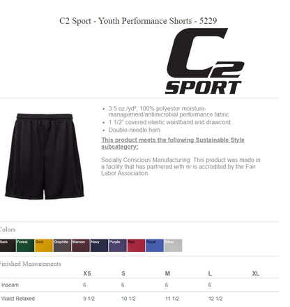 Riptide YOUTH Performance Shorts