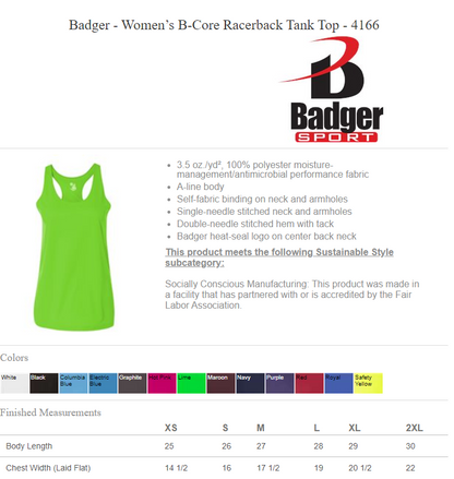 Evolution WOMEN'S/GIRL'S B-Core Performance Tank
