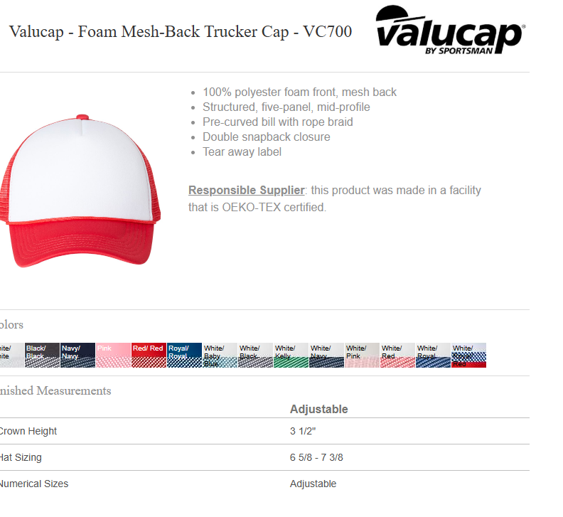 Evolution Foam Mesh-Back Trucker Cap